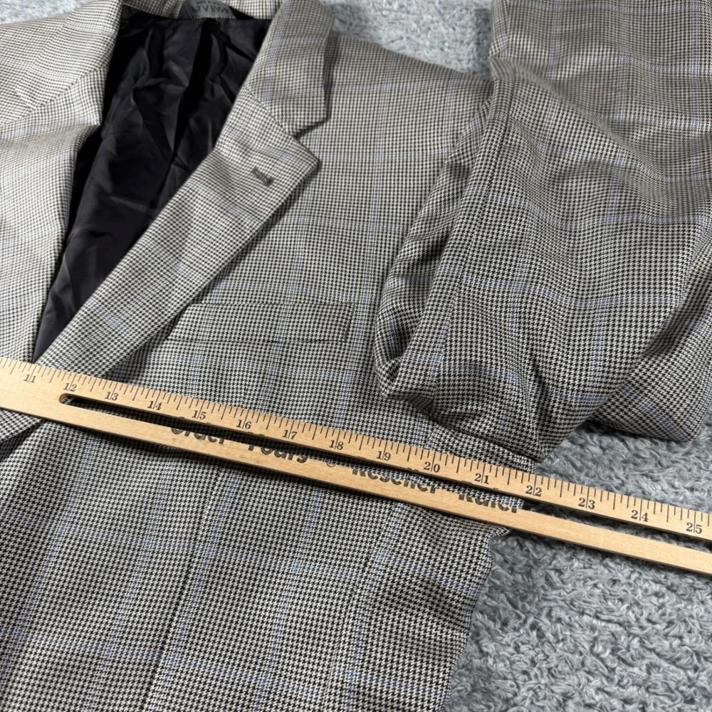 Jos. A. Bank Sport Coat Mens 42S Silk Wool Houndstooth Windowpane Jacket 2 Butto